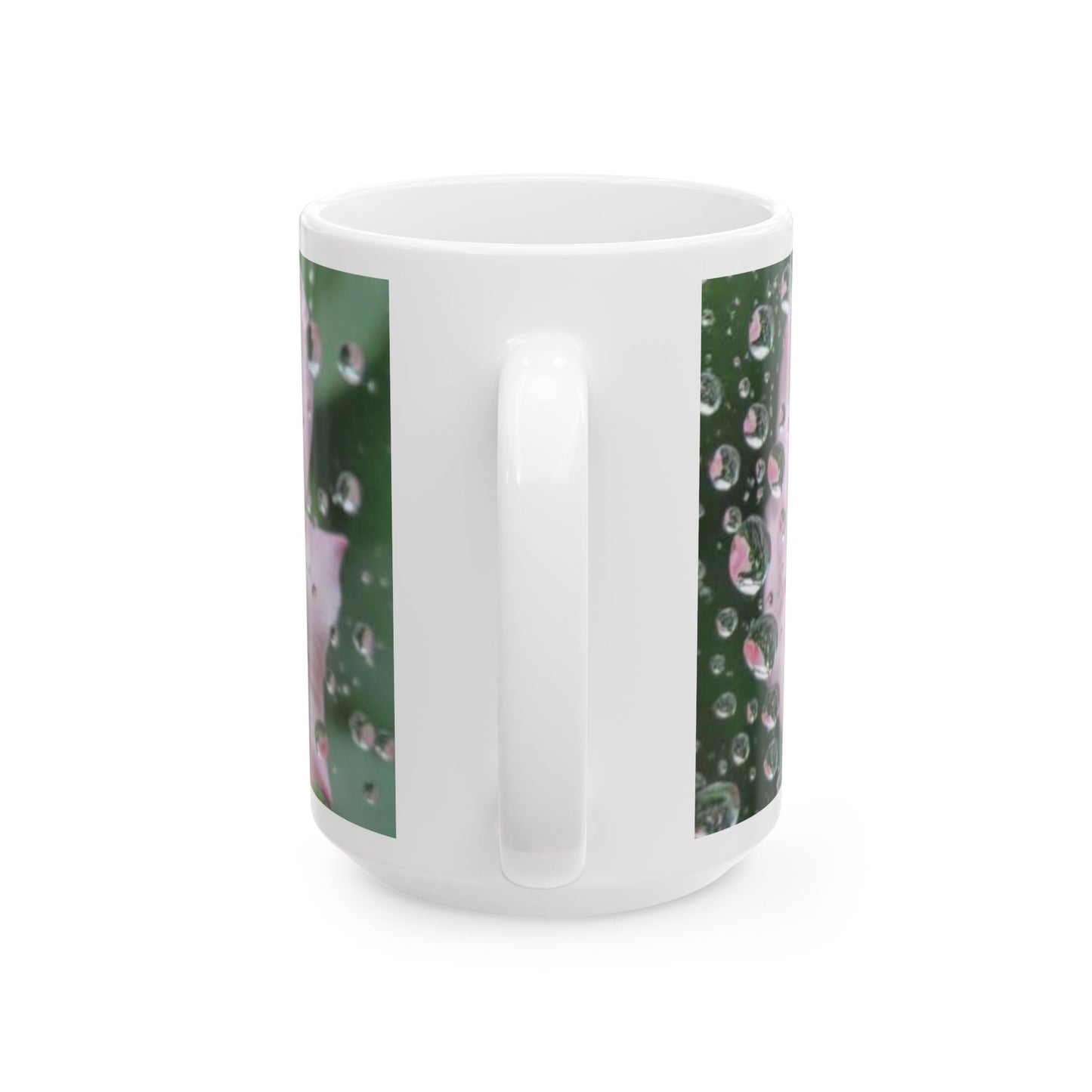 Pink Rose Ceramic Mug - 11oz & 15oz, Perfect Gift for Flower Lovers