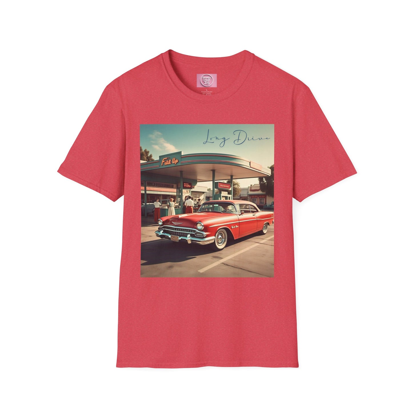 Retro Car Unisex Softstyle T-Shirt - Long Drive Graphic Tee