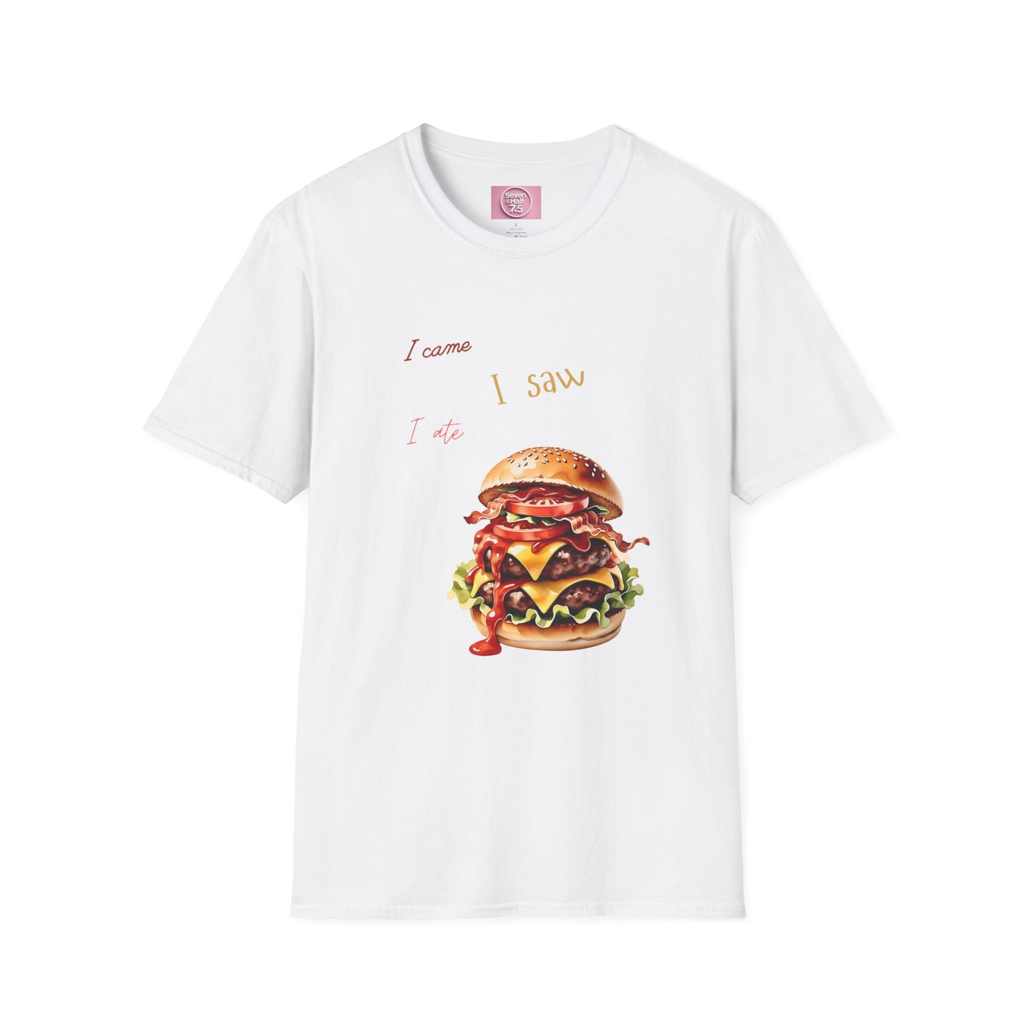 I Came, I Ate Burger Graphic Unisex Softstyle T-Shirt