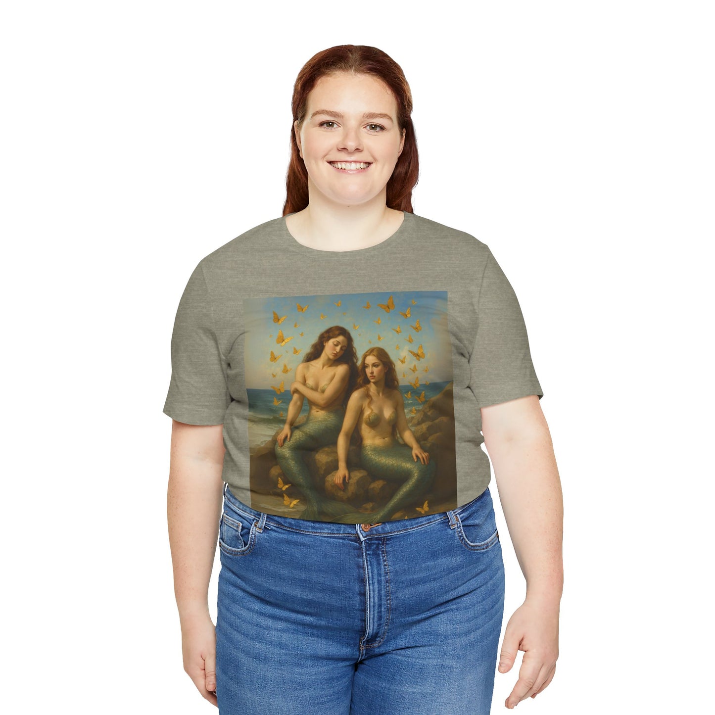 Mermaid Goddess Tee - Artistic Short Sleeve Shirt