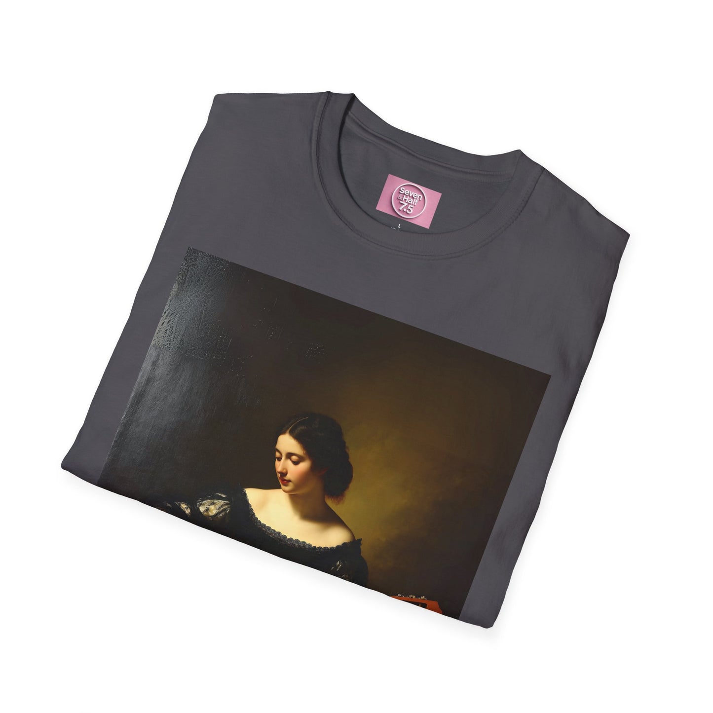 Artistic Guitarist Softstyle T-Shirt - Elegant Vintage Design