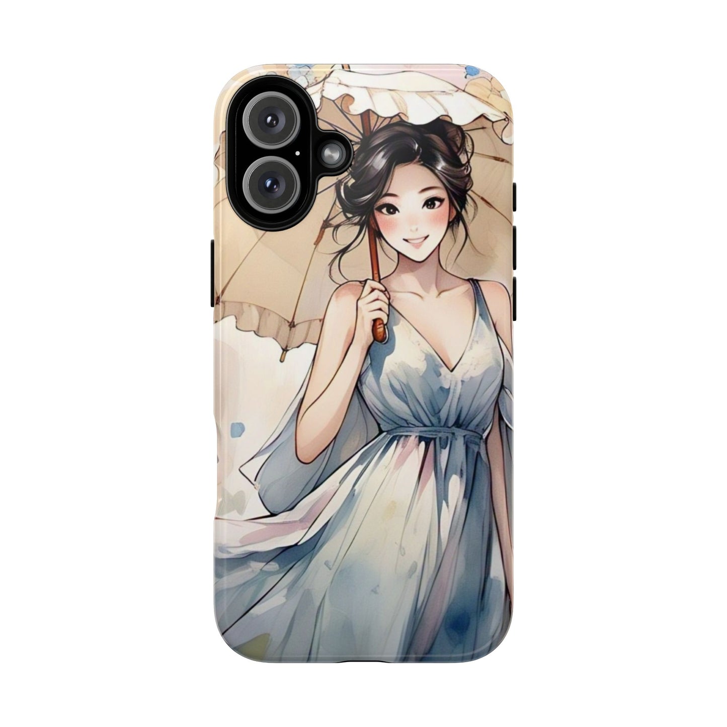 Elegant Floral Phone Case with Umbrella Design