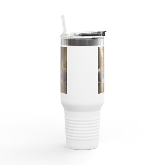 Funny Insulated Travel Mug - 40oz Motivational Humor Gift for Gym Lovers
