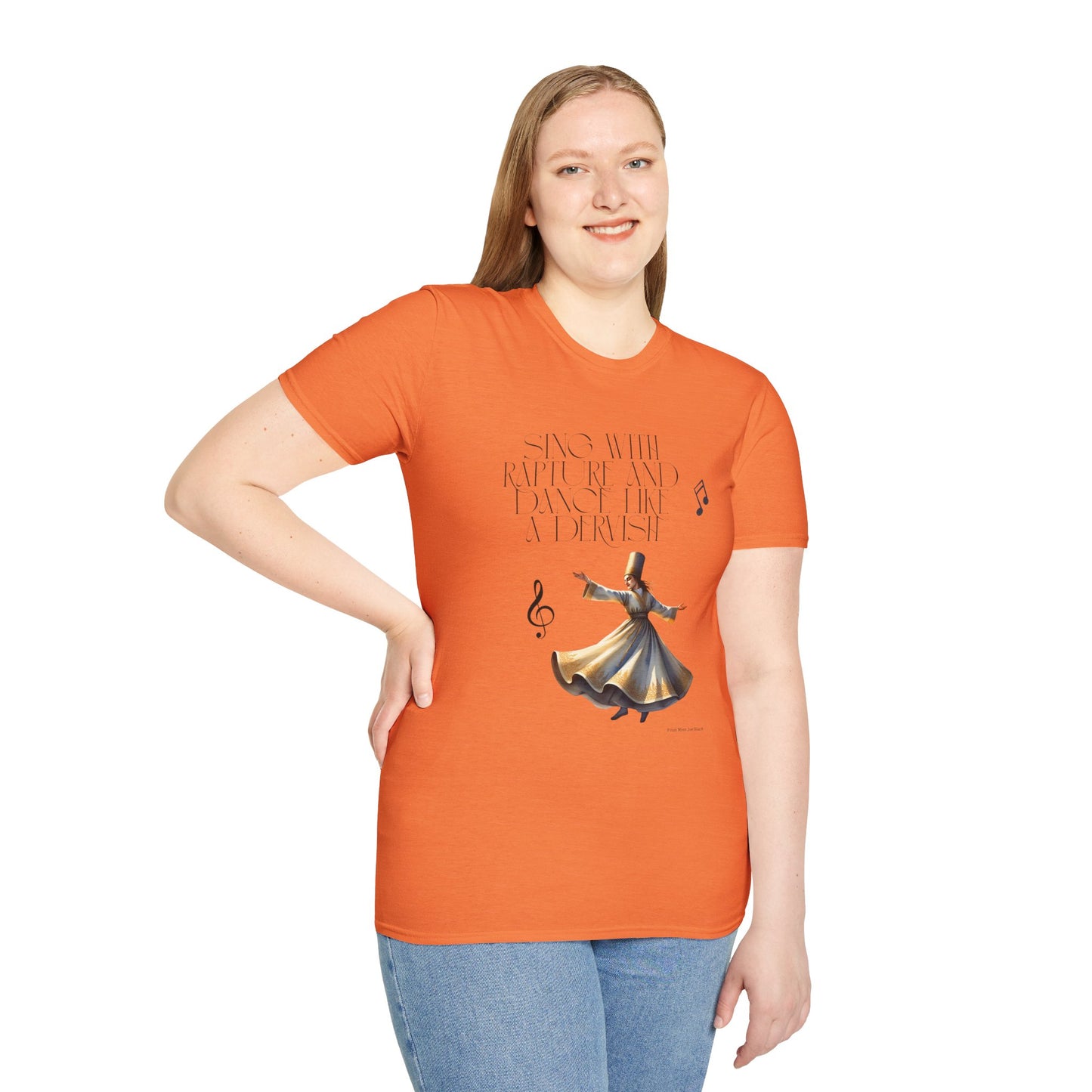 Inspirational Dance Unisex Softstyle T-Shirt - 'Sing with Rapture and Dance Like a Dervish'