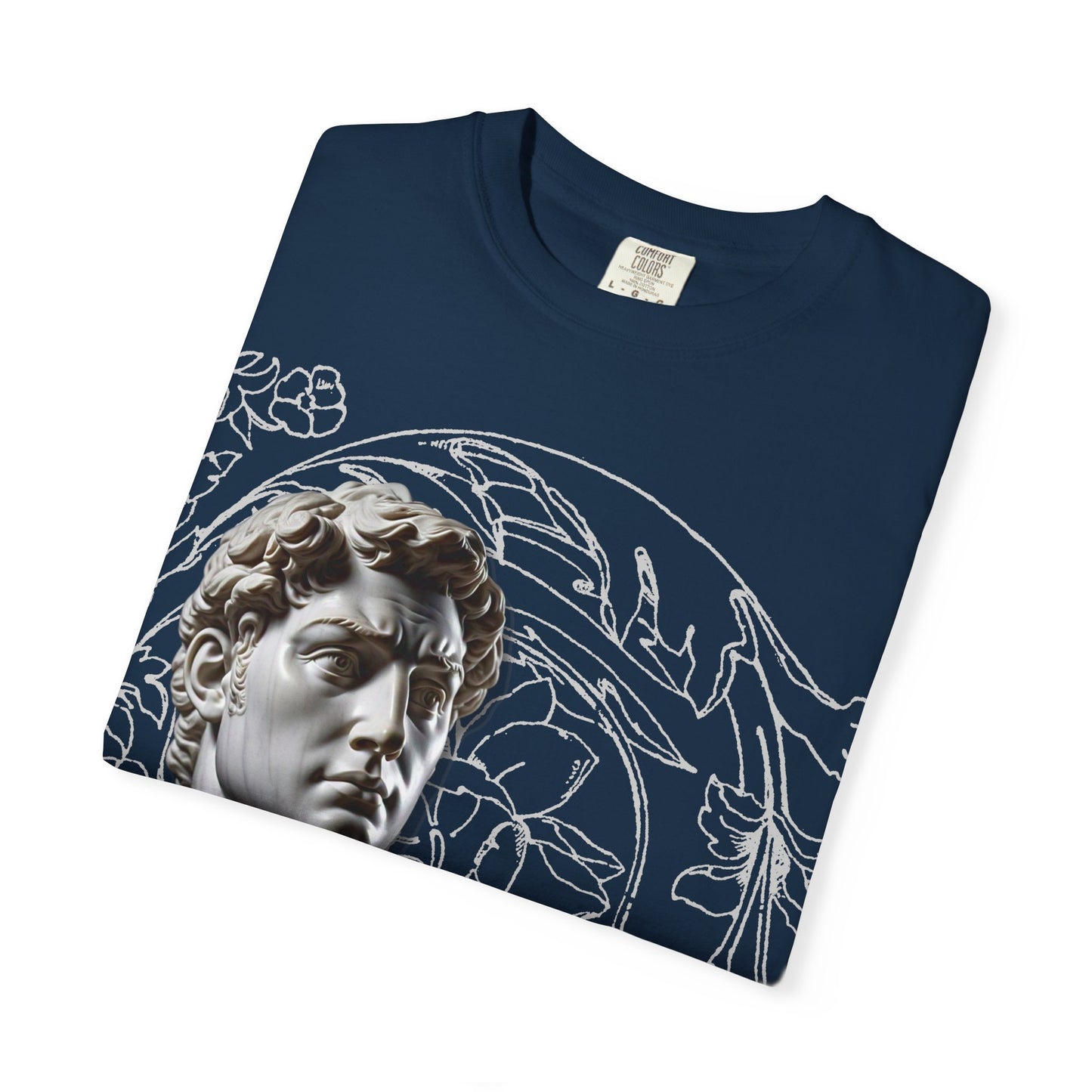 Artistic Roman Garment-Dyed T-shirt - Classic Sculpture Design
