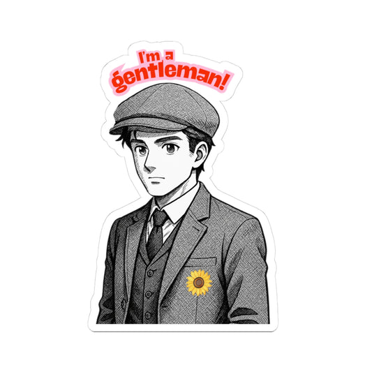 Vintage Gentleman Kiss-Cut Stickers - Perfect for Laptops & Decor