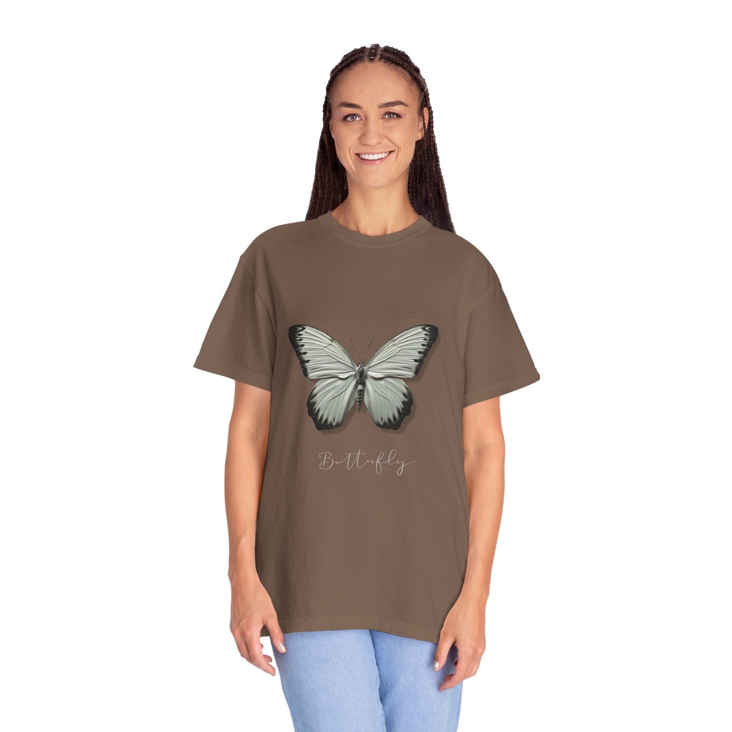 Butterfly Unisex Garment-Dyed T-Shirt – Nature-Inspired Casual Wear