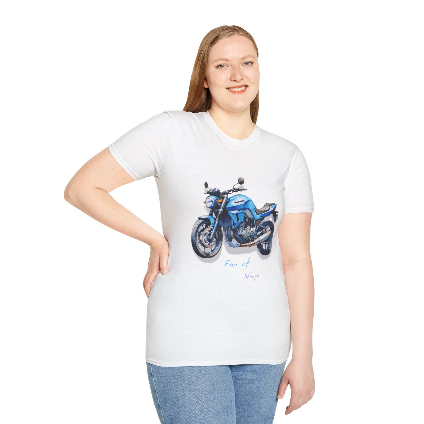 Unisex Softstyle T-Shirt - 'Fan of Ninja' Motorcycle Graphic Tee for Riders