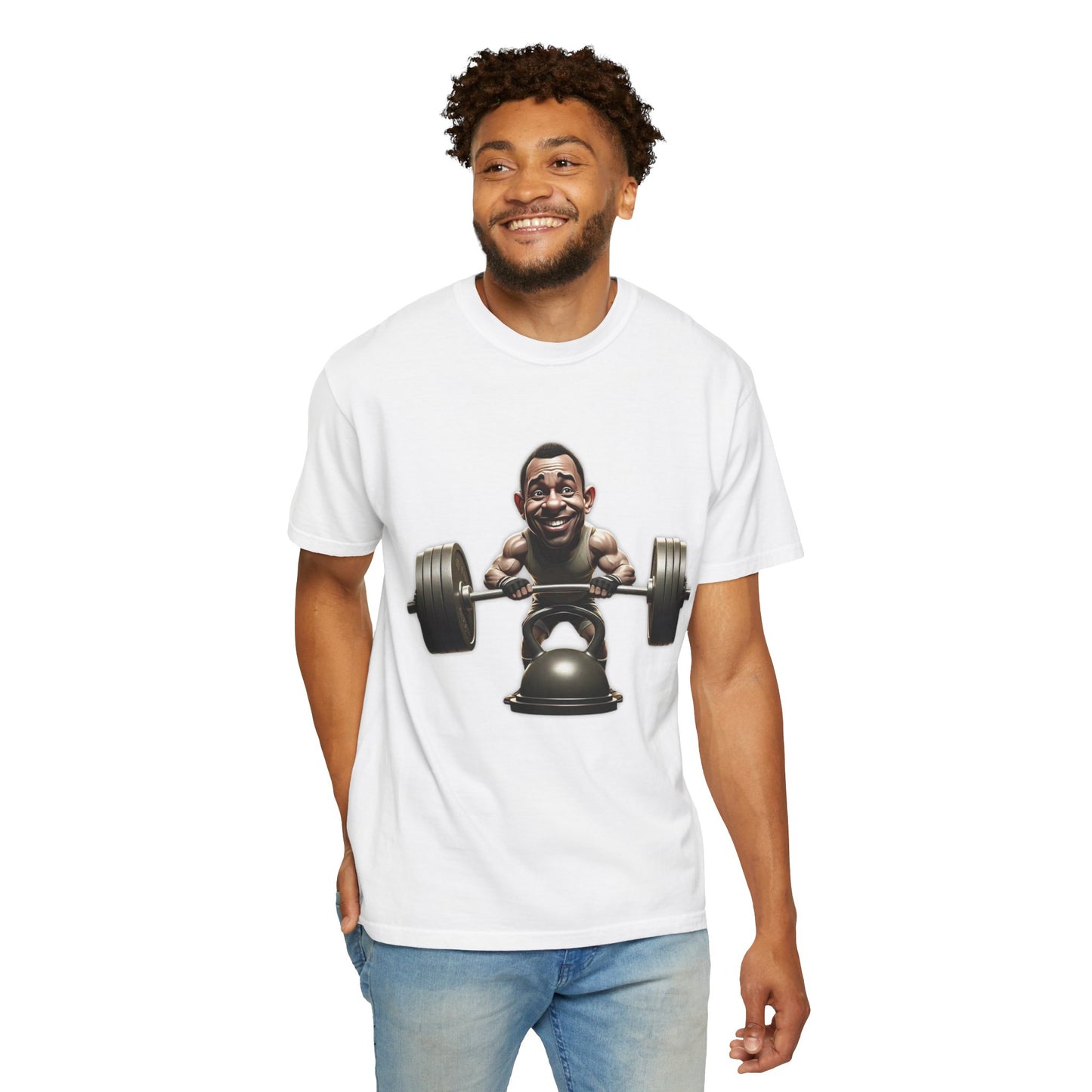 Funny Weightlifting T-Shirt Garment-Dyed Tee for Fitness Enthusiasts