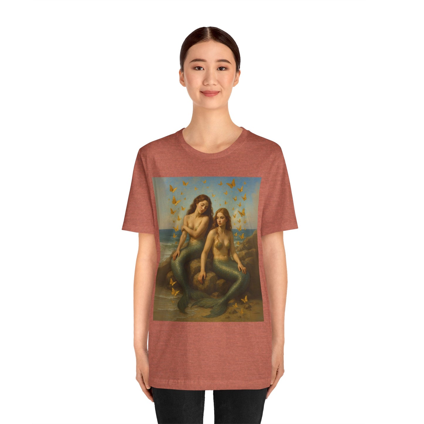 Mermaid Goddess Tee - Artistic Short Sleeve Shirt