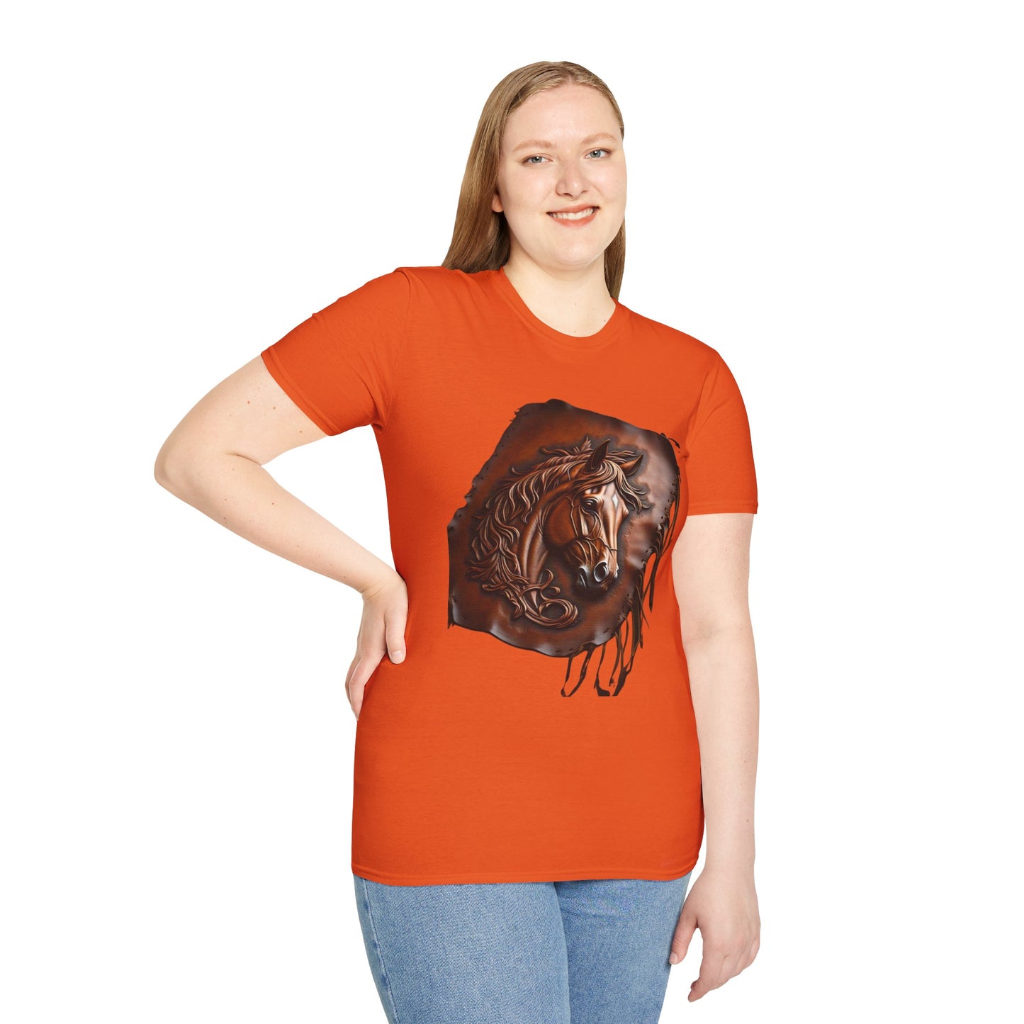 Rustic Horse Artwork Unisex Softstyle T-Shirt