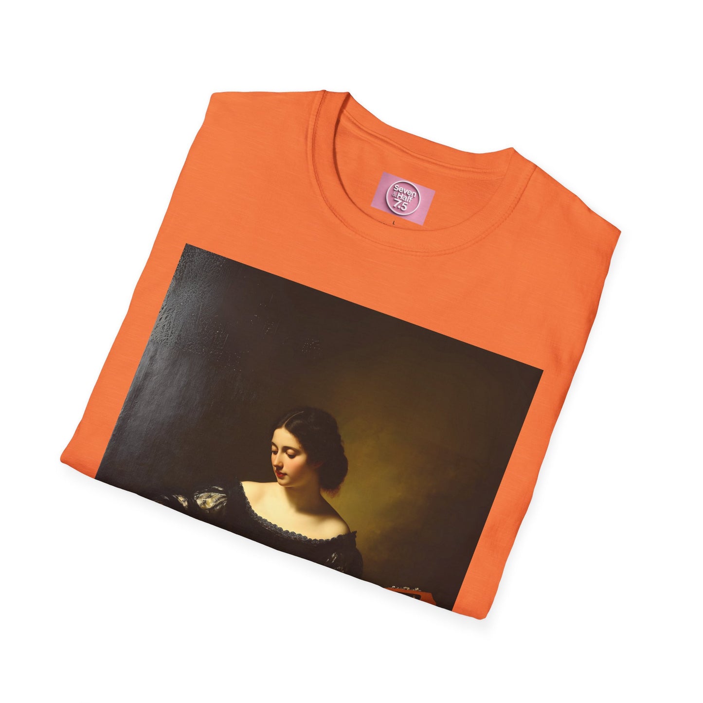 Artistic Guitarist Softstyle T-Shirt - Elegant Vintage Design