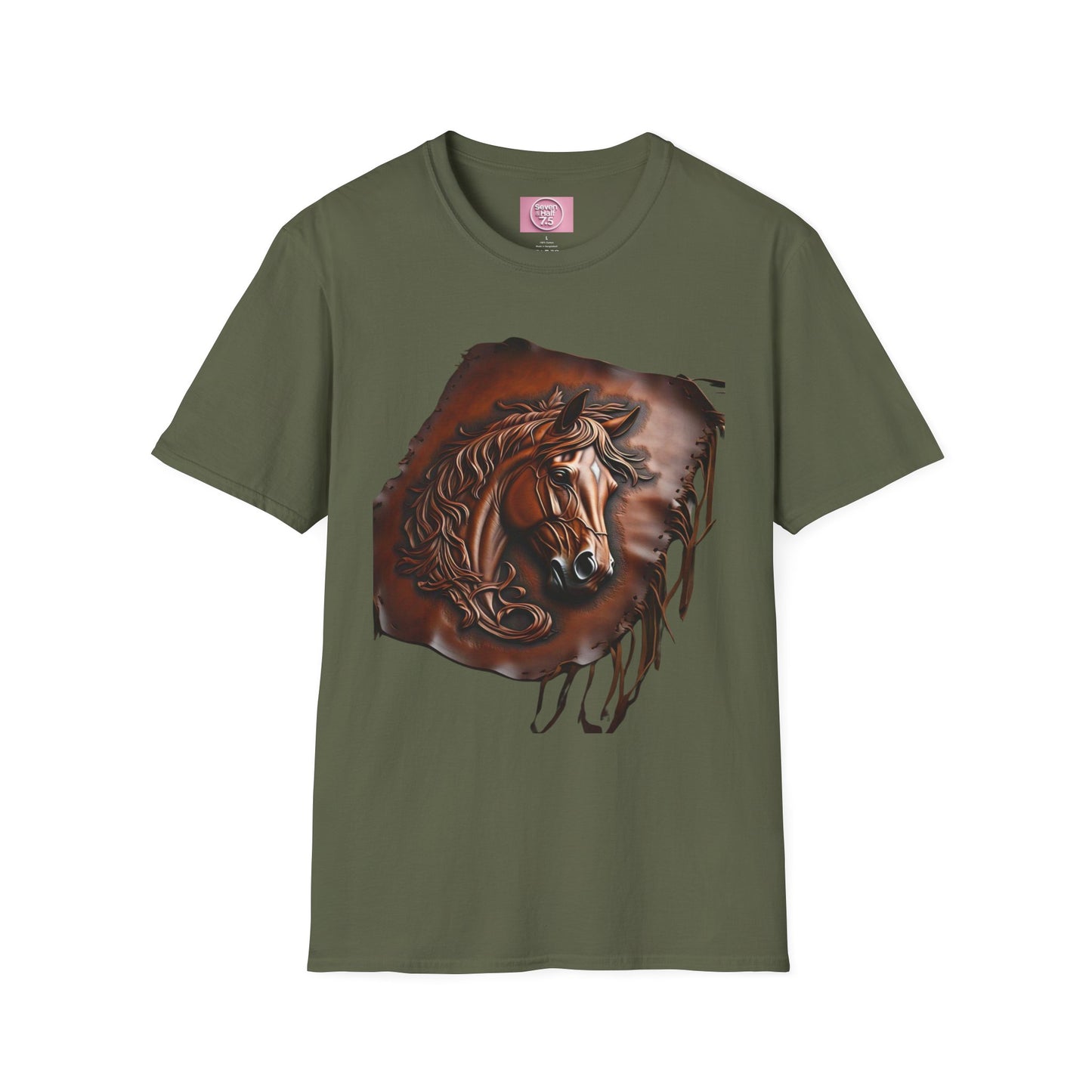 Rustic Horse Artwork Unisex Softstyle T-Shirt