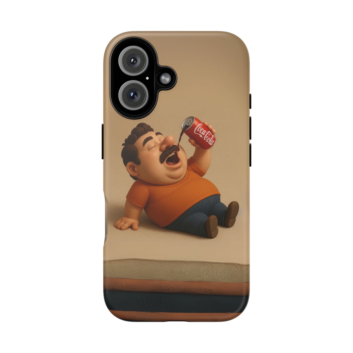 Funny Cartoon Phone Case - 'Coca-Cola Chill' Design