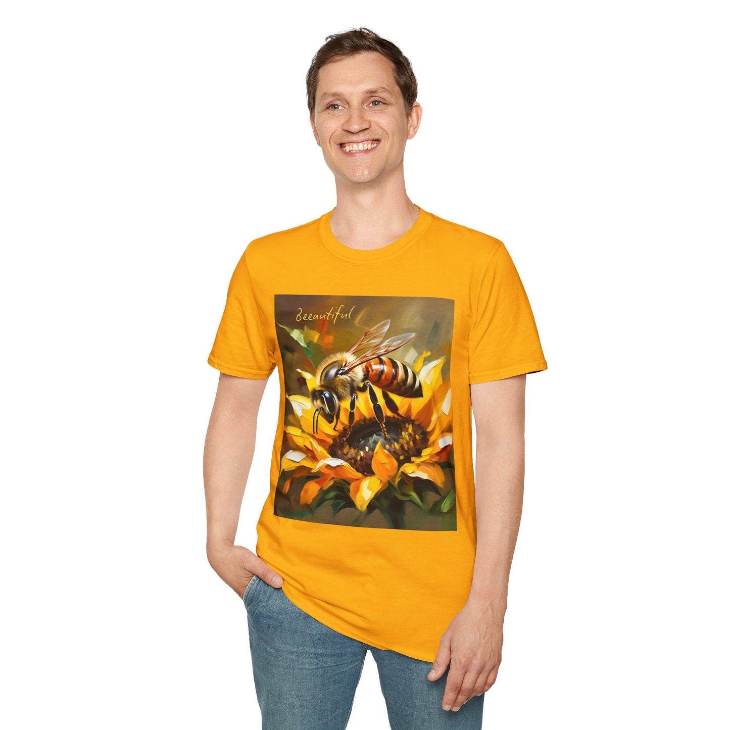 Bee-autiful Unisex Softstyle T-Shirt | Nature Lover's Gift | Perfect for Spring & Summer