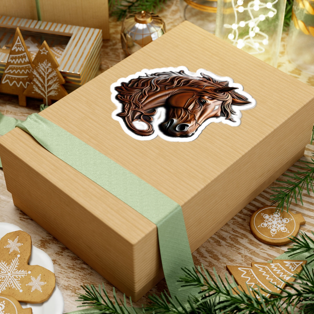 Artistic Horse Head Kiss-Cut Stickers for Animal Lovers