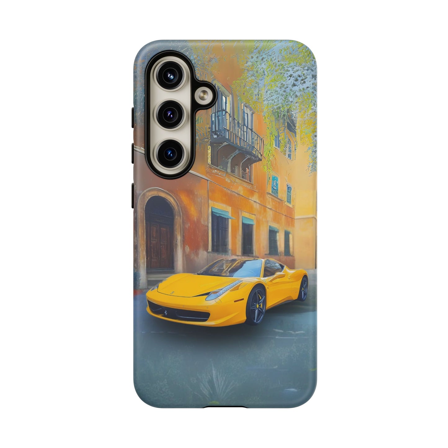 Ferrari Yellow Tough Phone Case - Stylish and Durable