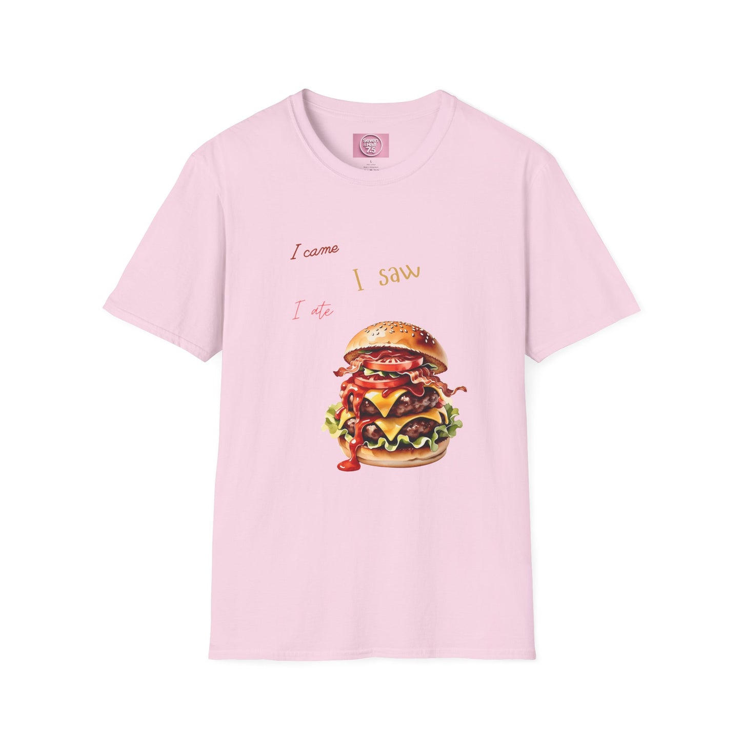 I Came, I Ate Burger Graphic Unisex Softstyle T-Shirt
