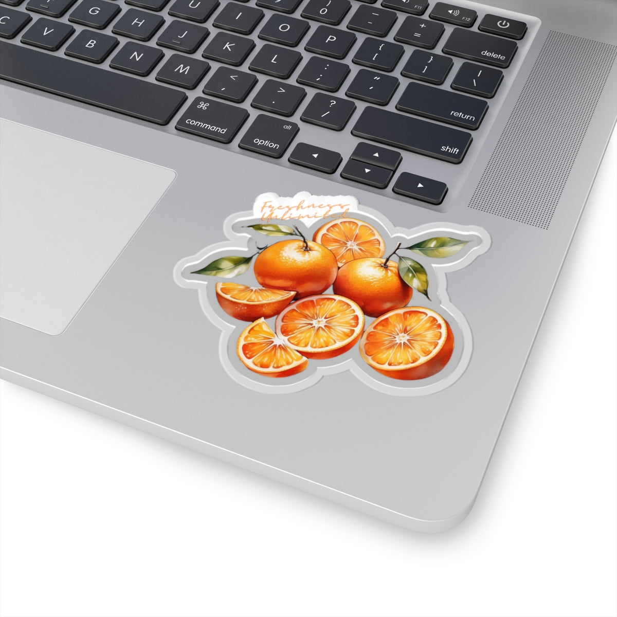 Fresh Citrus Kiss-Cut Stickers - Colorful Orange Fruit Design for Smooth Surfaces
