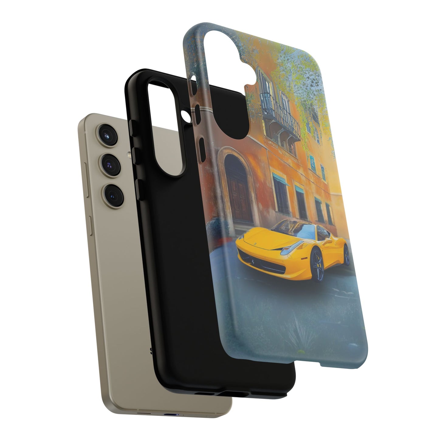 Ferrari Yellow Tough Phone Case - Stylish and Durable