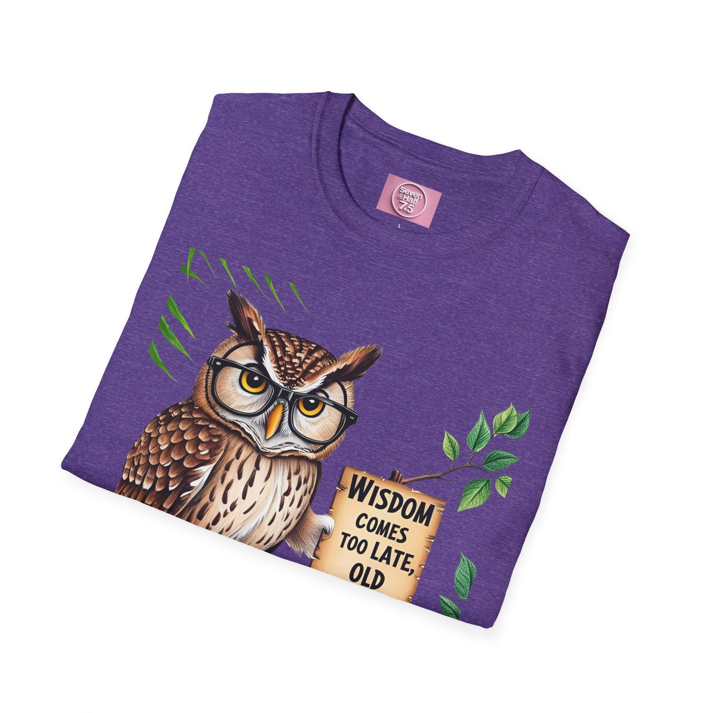 Wisdom Owl Unisex Softstyle T-Shirt - Inspirational Nature Tee