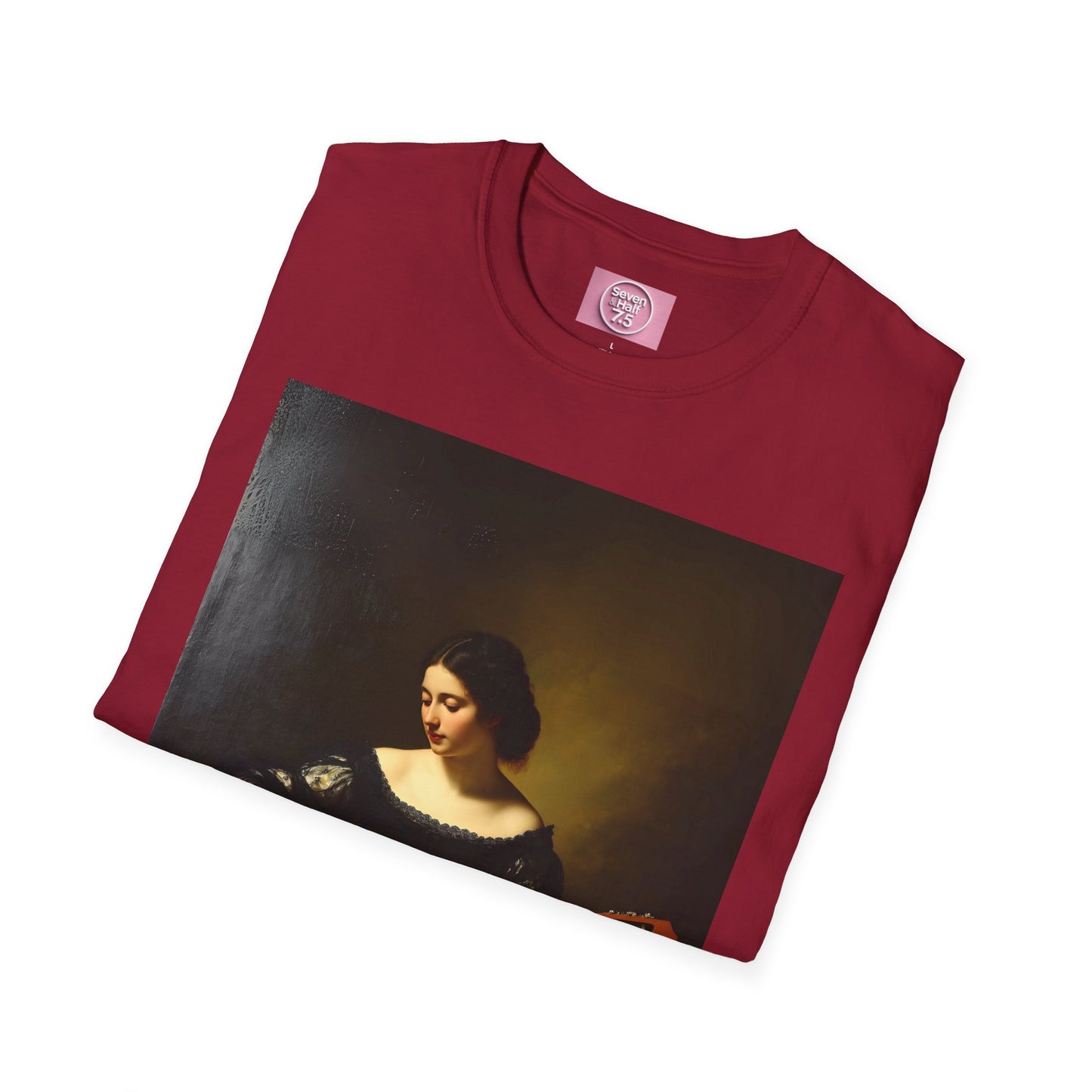 Artistic Guitarist Softstyle T-Shirt - Elegant Vintage Design