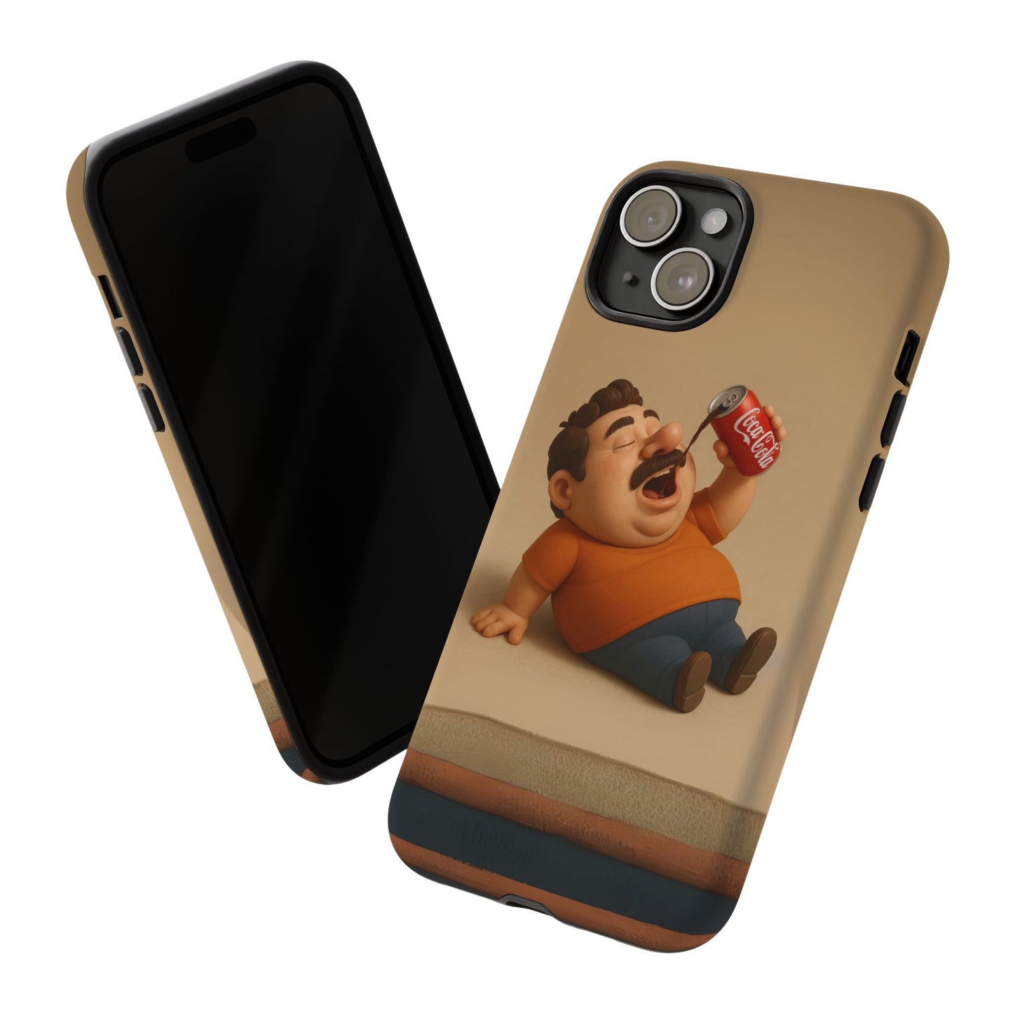 Funny Cartoon Phone Case - 'Coca-Cola Chill' Design