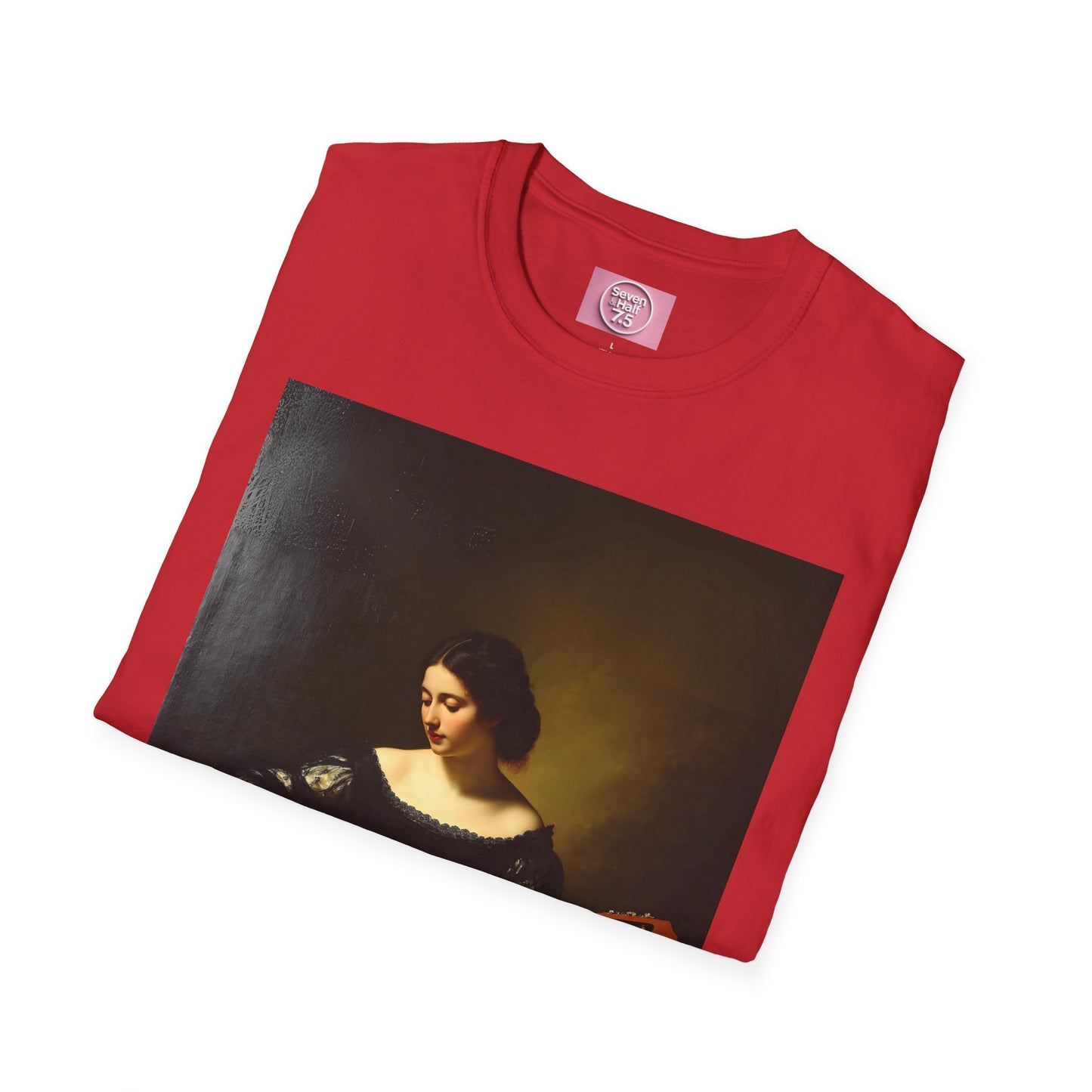 Artistic Guitarist Softstyle T-Shirt - Elegant Vintage Design