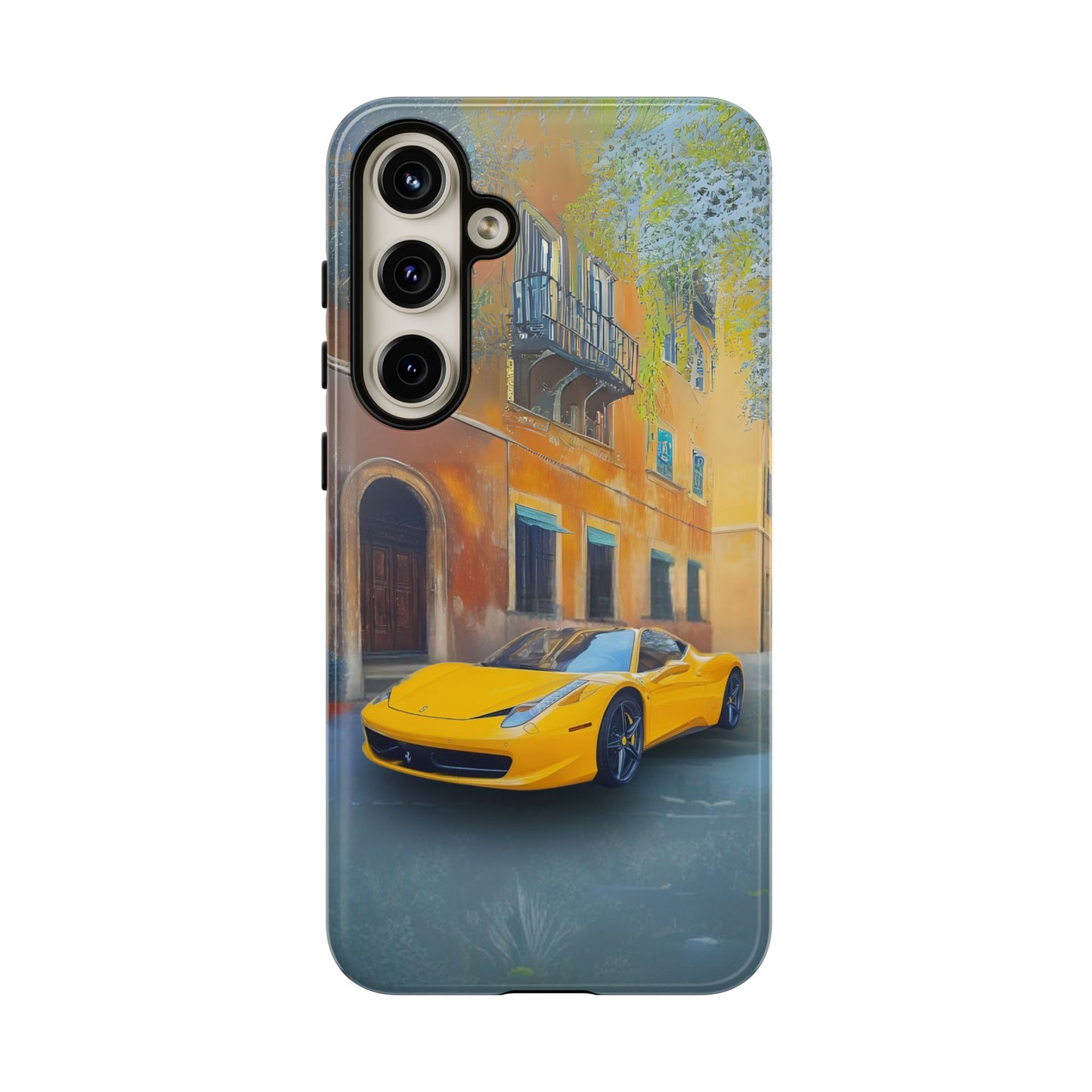 Ferrari Yellow Tough Phone Case - Stylish and Durable
