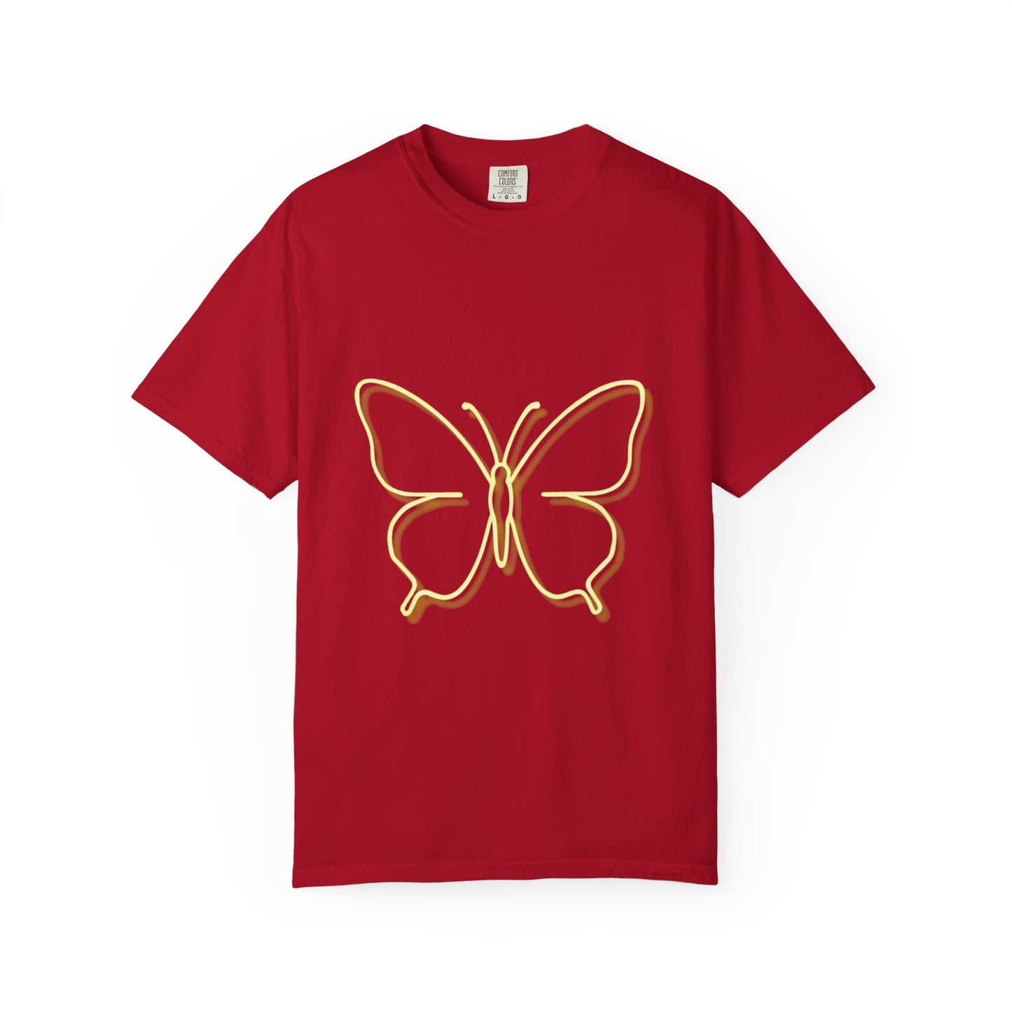 Butterfly Neon Unisex Garment-Dyed T-Shirt | Casual Wear for Nature Lovers