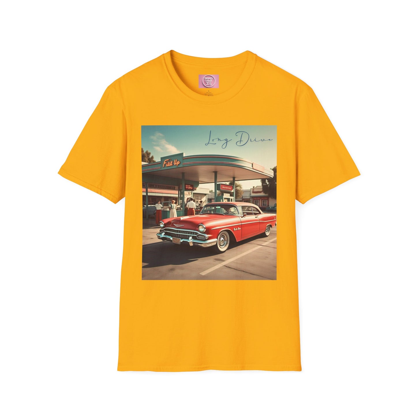 Retro Car Unisex Softstyle T-Shirt - Long Drive Graphic Tee