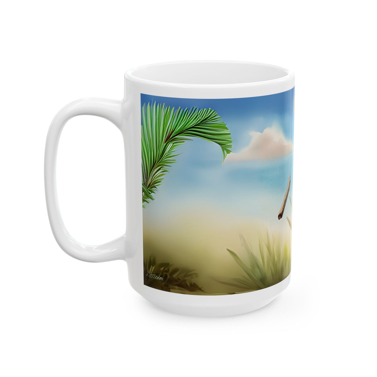Playful Puppy Ceramic Mug - Perfect for Dog Lovers and Nature Enthusiasts