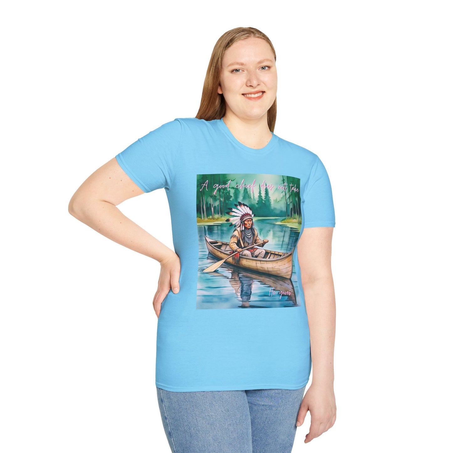 Adventure-Inspired Unisex Softstyle T-Shirt - Canoe Design
