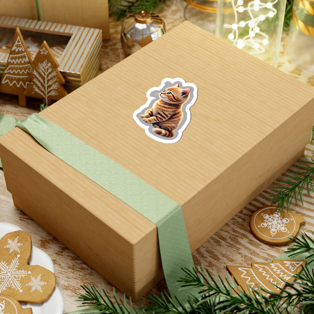 Adorable Cat Kiss-Cut Stickers - Perfect for Cat Lovers, Laptops & Decor