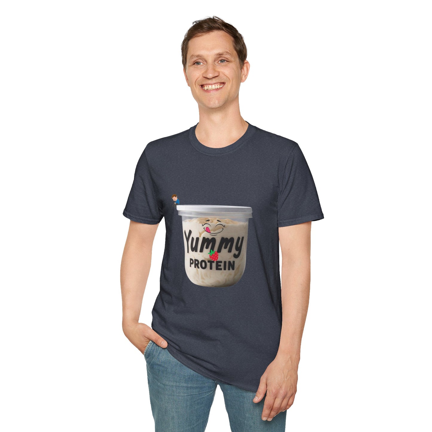 Yummy Protein Unisex Softstyle T-Shirt - Fun Fitness Apparel