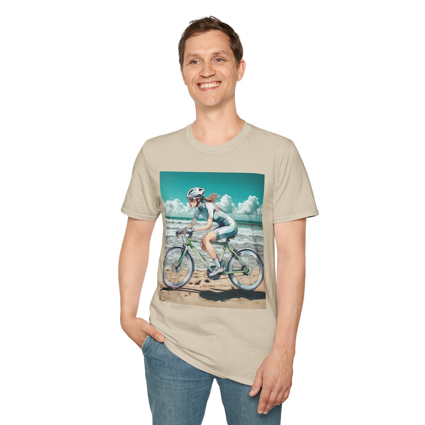 Beach Bike Ride Unisex Softstyle T-Shirt