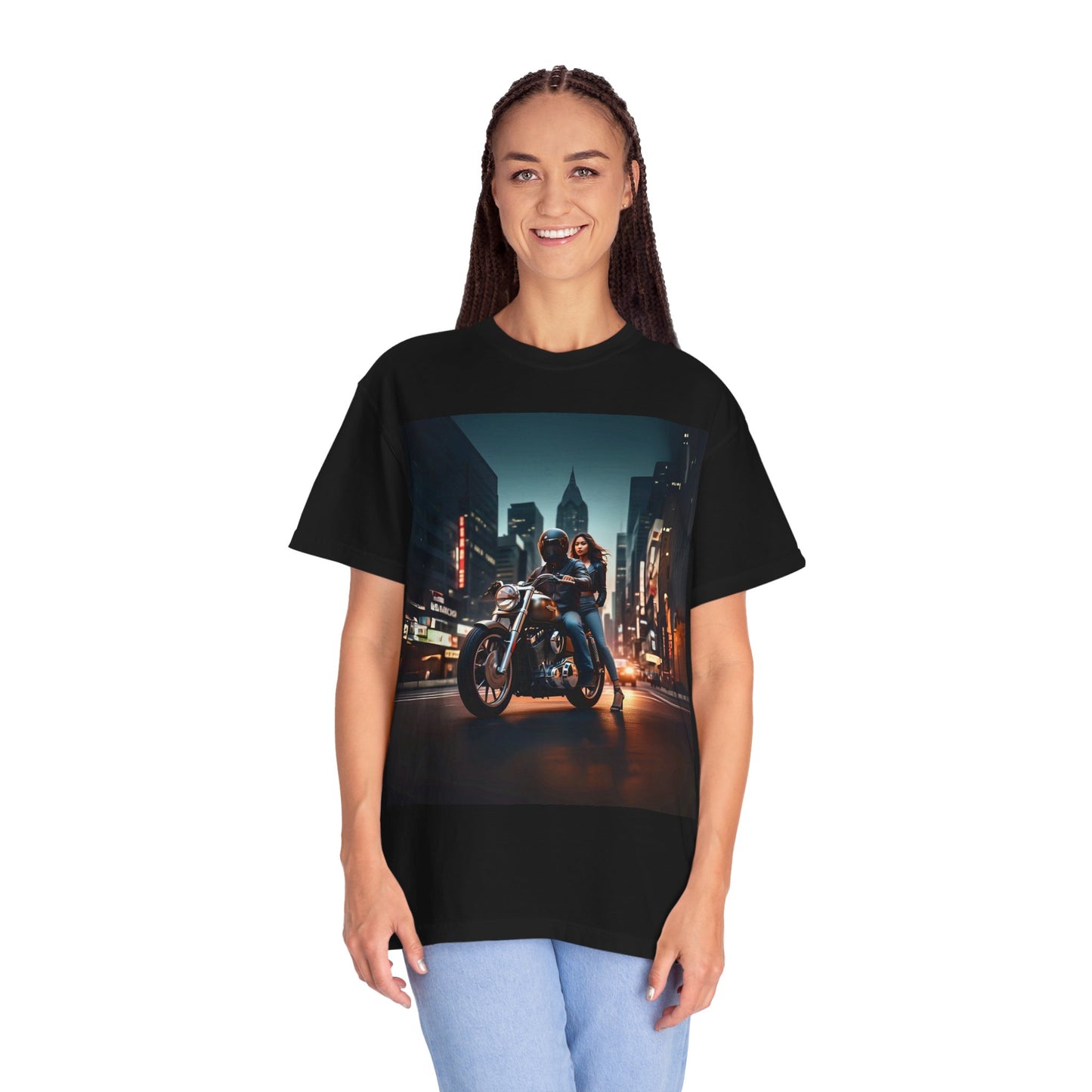 City Vibes Motorcycle Unisex Garment-Dyed T-Shirt