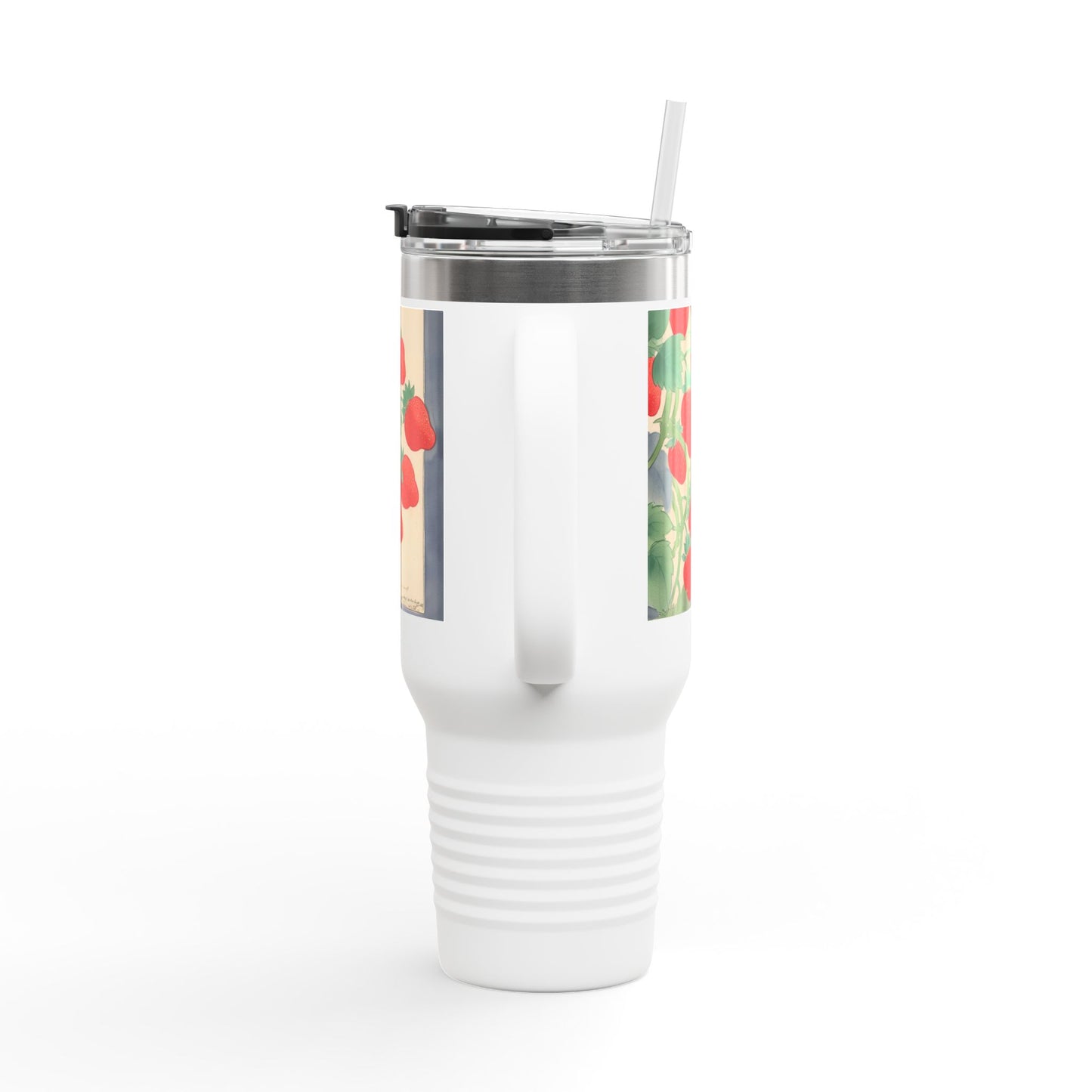 Strawberry Floral Insulated Travel Mug - 40oz