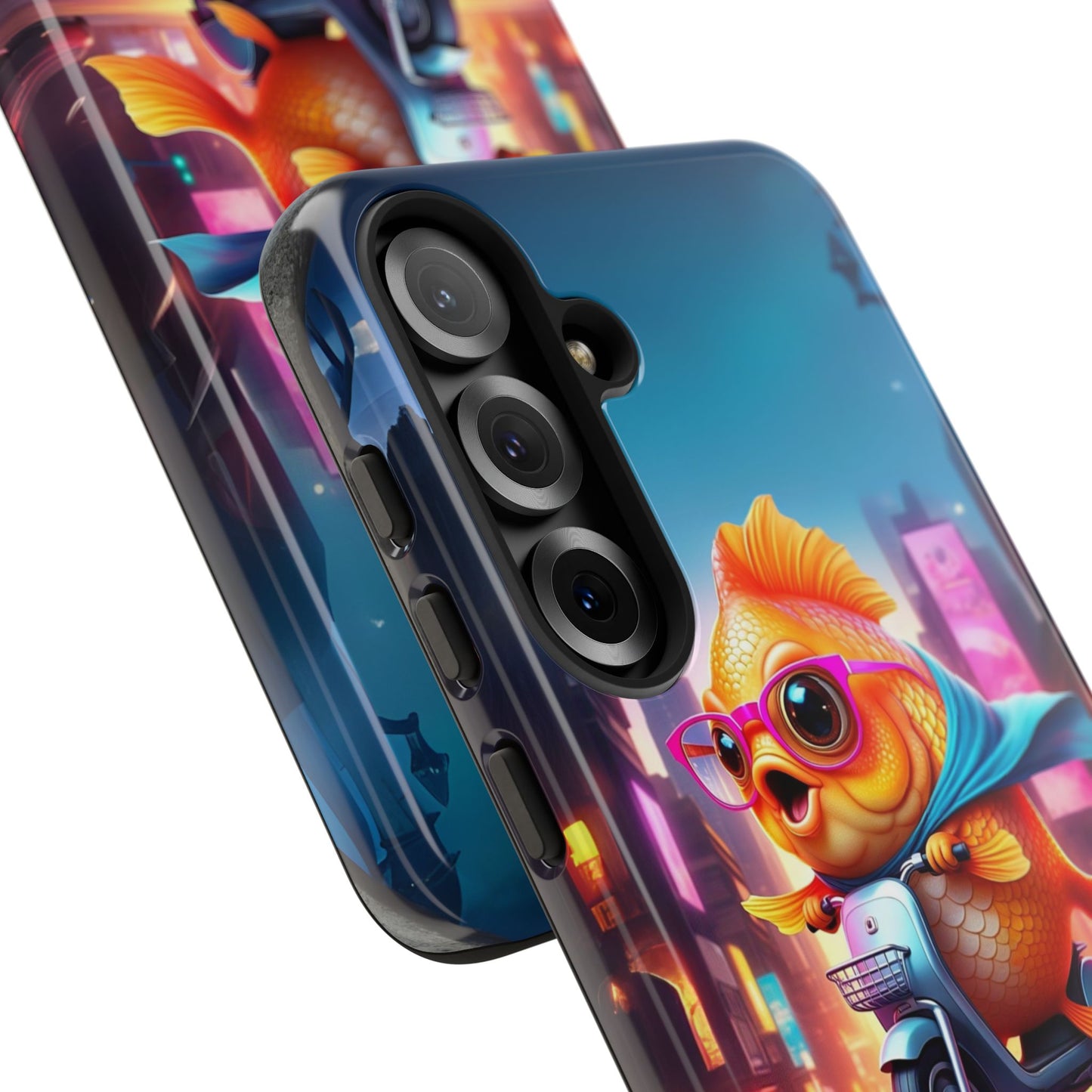 Adventures of Miss Goldfish Phone Case - Fun & Colorful Tough Cover for Fish Lovers