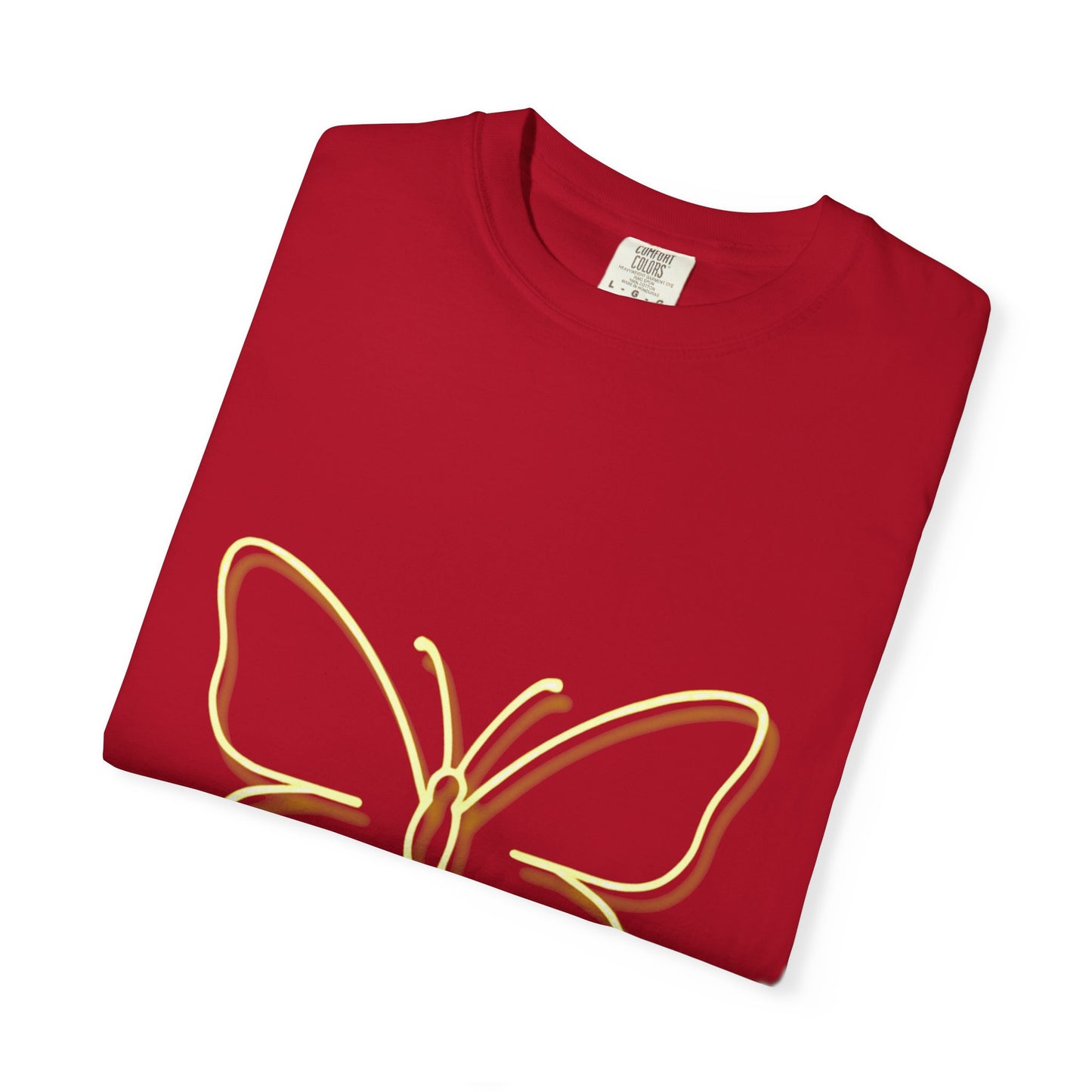 Butterfly Neon Unisex Garment-Dyed T-Shirt | Casual Wear for Nature Lovers