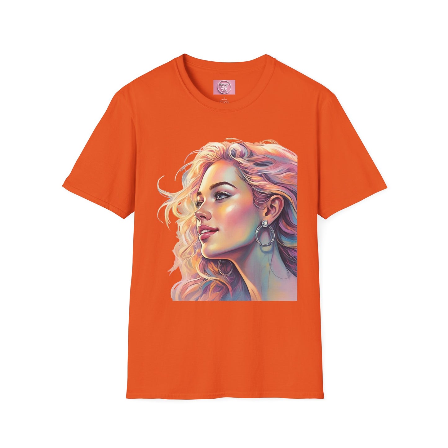 Artistic Women's Portrait T-Shirt - Women's Softstyle Tee for Creative Souls