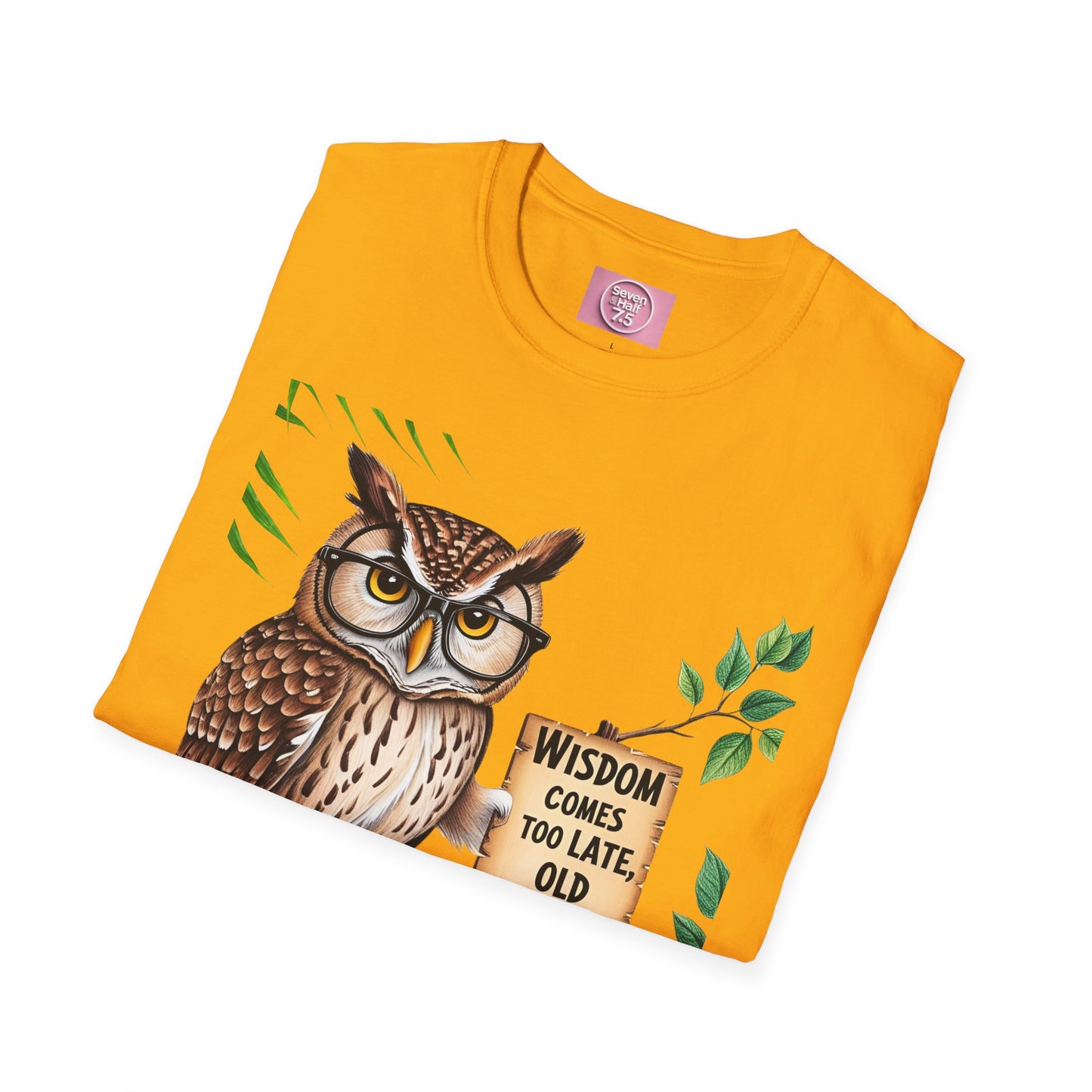 Wisdom Owl Unisex Softstyle T-Shirt - Inspirational Nature Tee