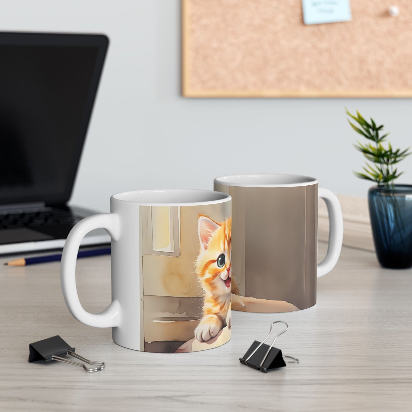 Cute Cat Ceramic Mug - 11oz & 15oz | Perfect Gift for Cat Lovers