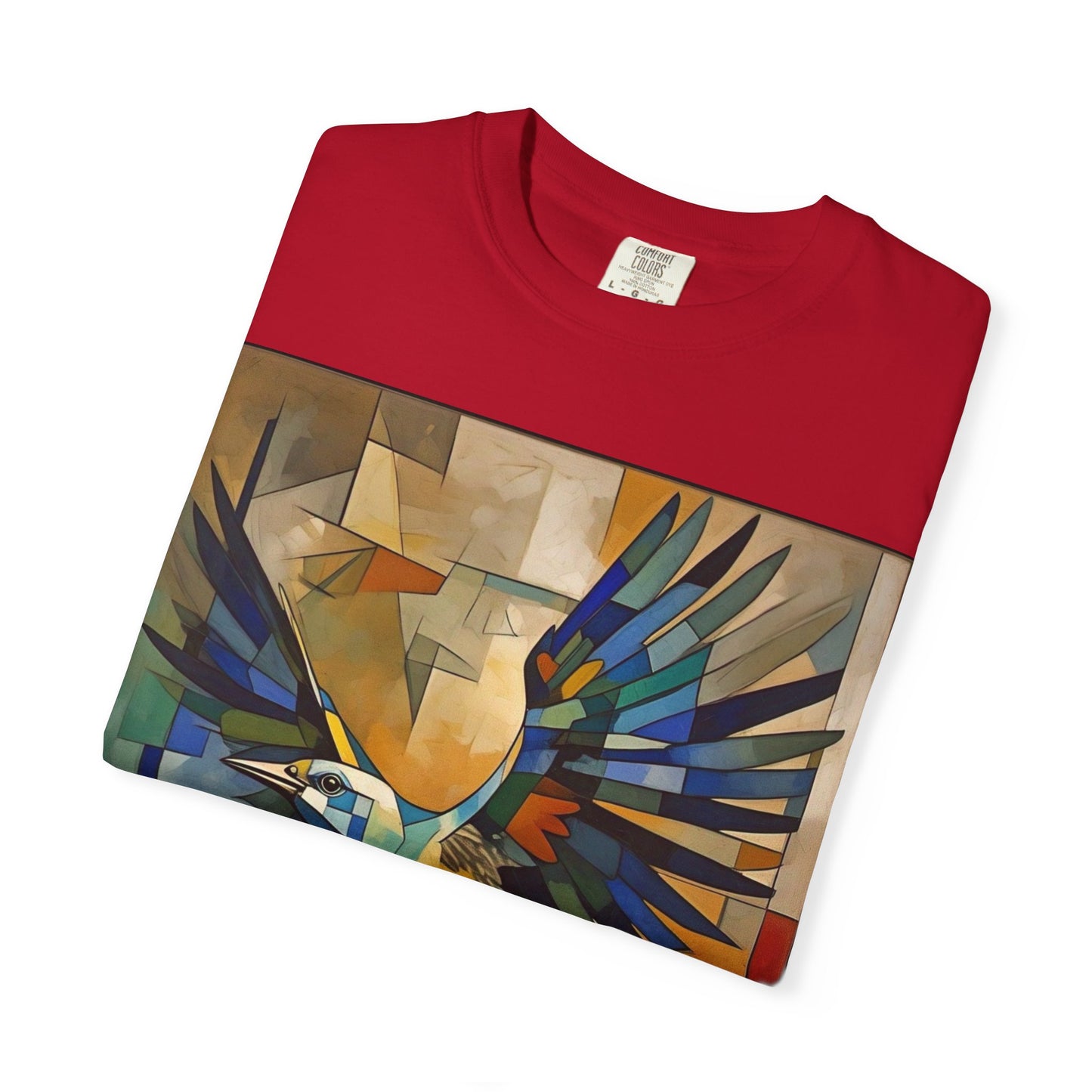 Colorful Bird Art Unisex T-Shirt - Vibrant Garment-Dyed Tee
