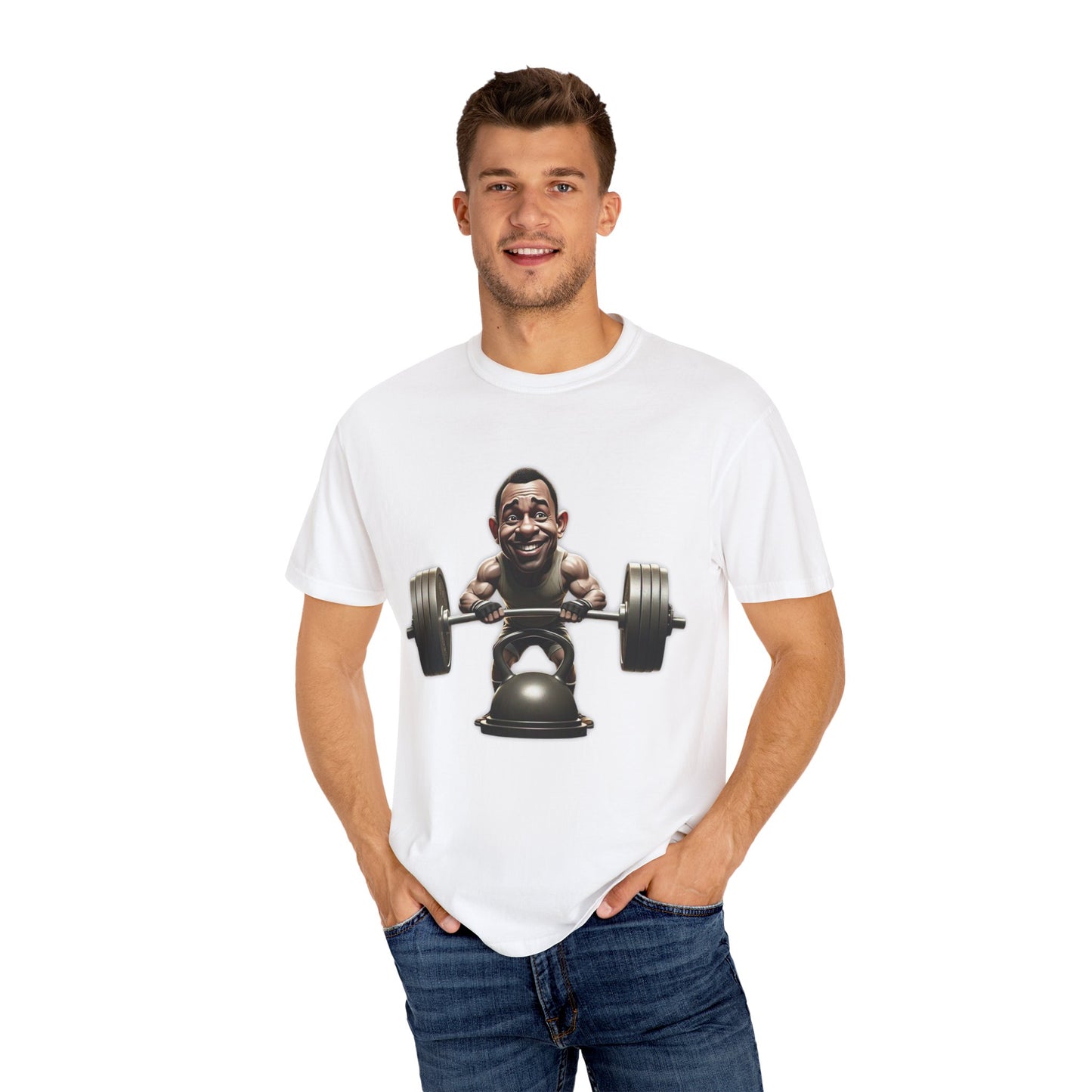 Funny Weightlifting T-Shirt Garment-Dyed Tee for Fitness Enthusiasts