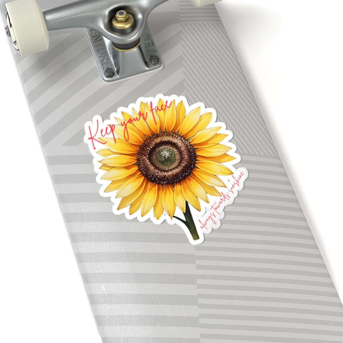 Keep Your Face Sunflower Kiss-Cut Stickers - Bright and Cheerful Décor