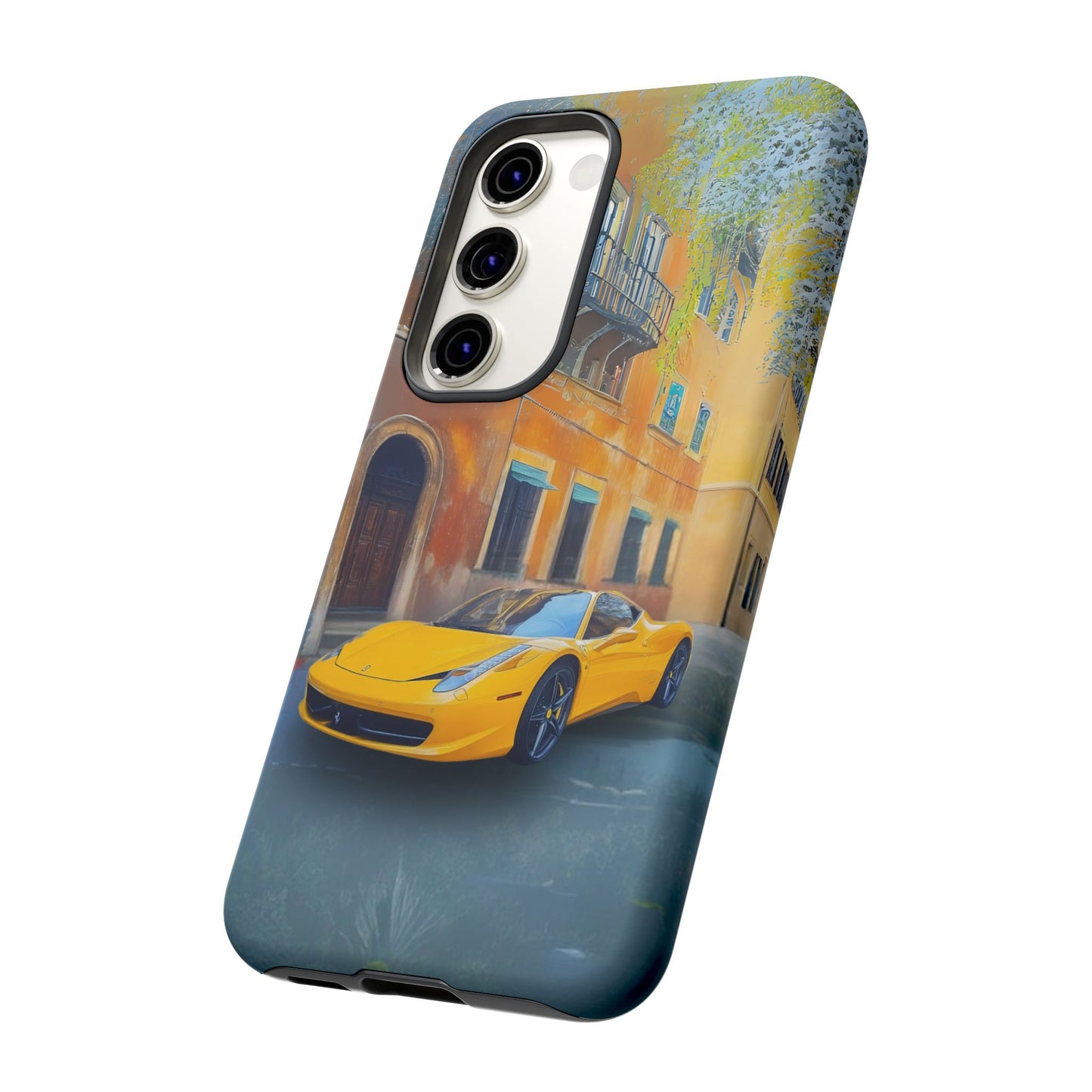 Ferrari Yellow Tough Phone Case - Stylish and Durable