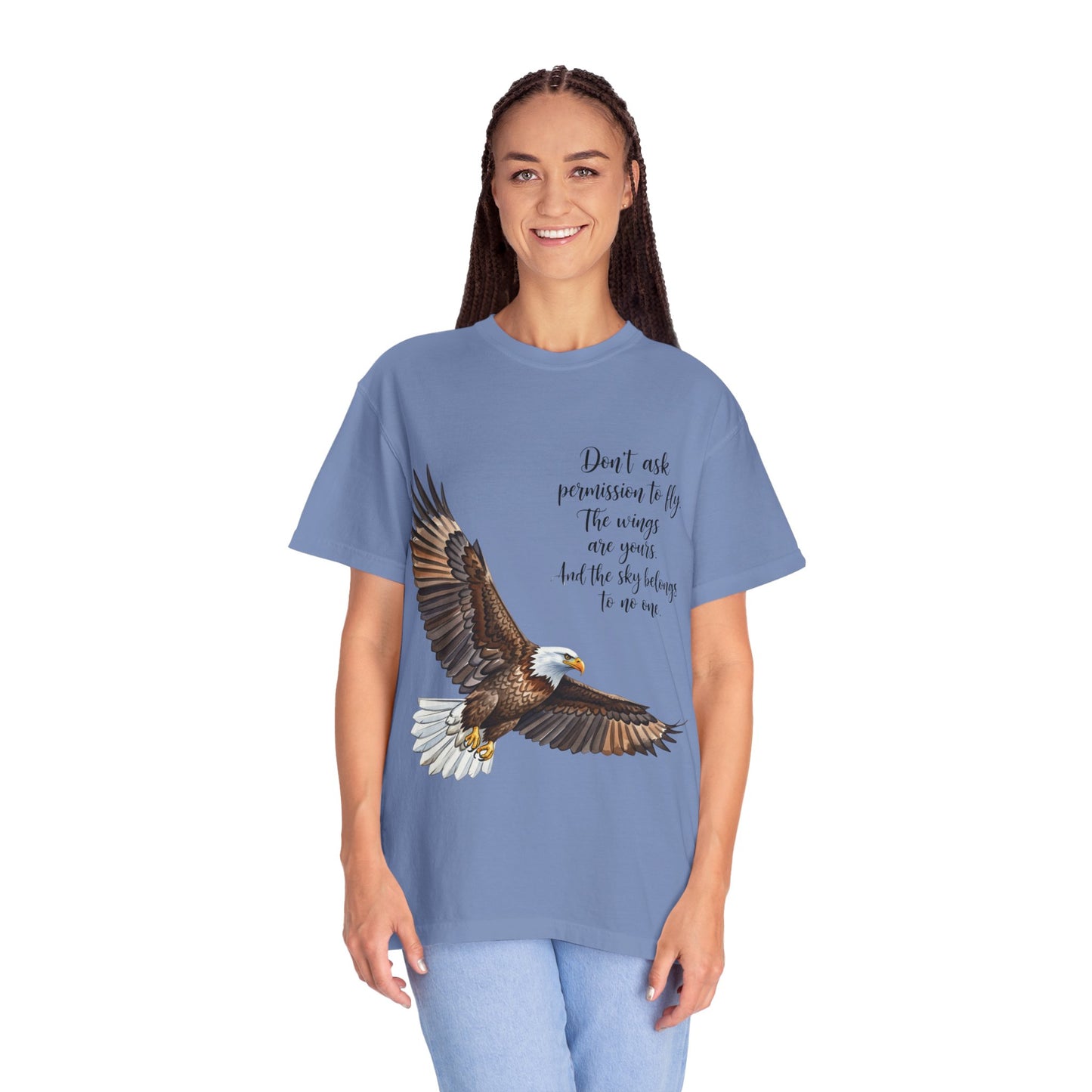 Inspirational Eagle T-Shirt, Motivational Apparel, Gift for Nature Lovers, Unisex Size, Eco-Friendly Fashion, Casual Wear