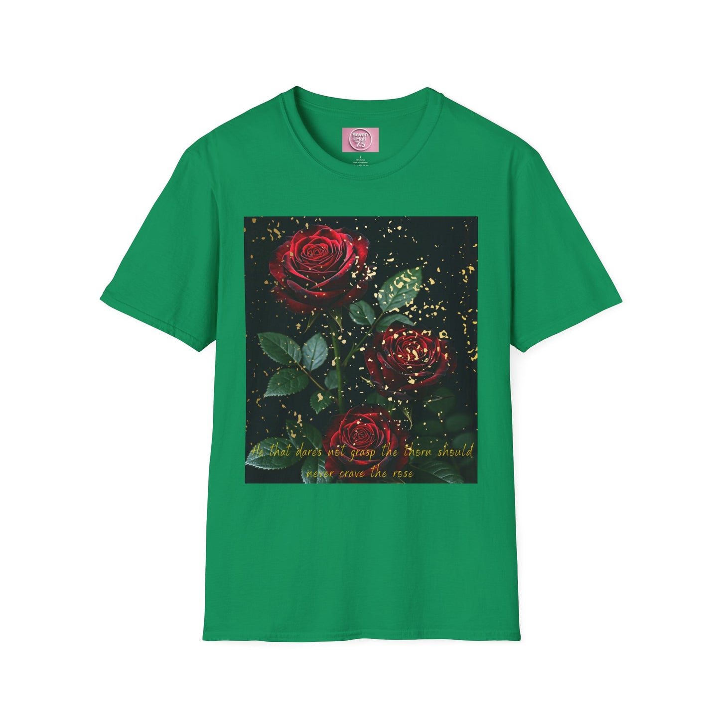 Elegant Rose Graphic T-Shirt - Inspirational Quote Design