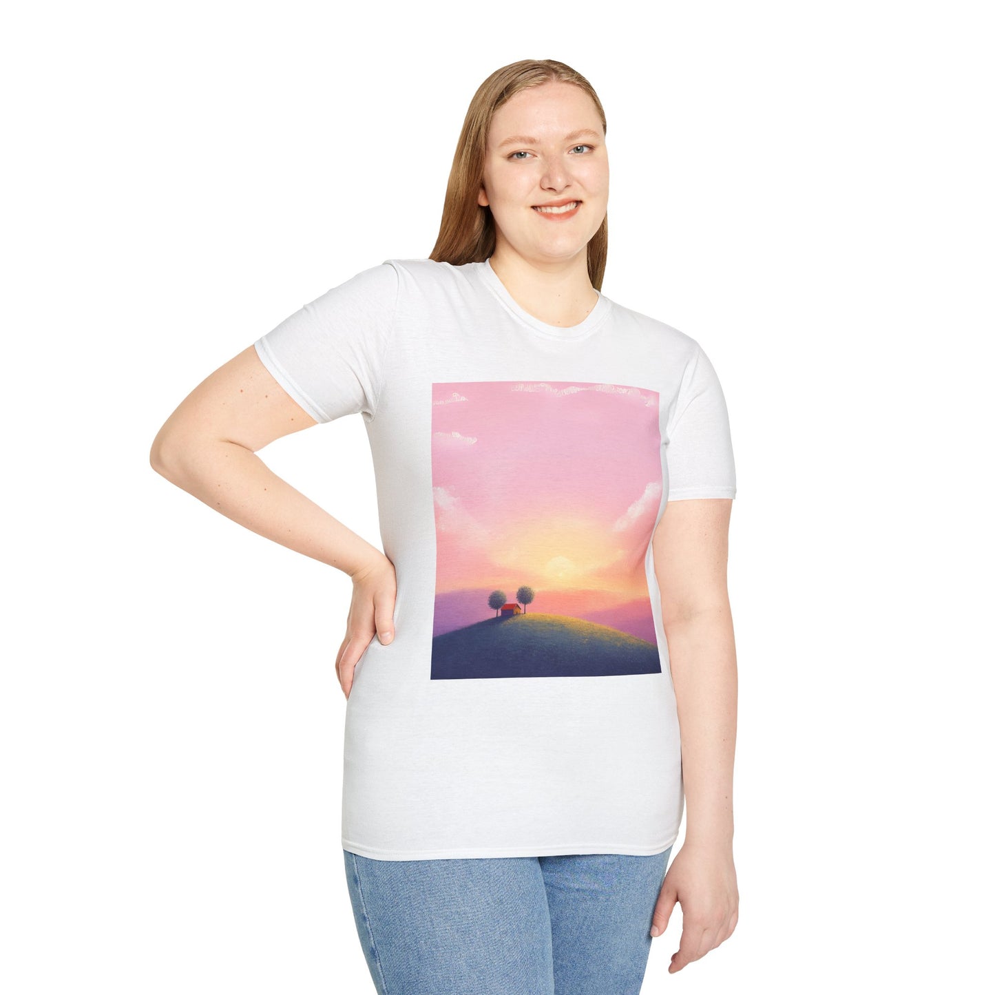 Serene Sunset Unisex Softstyle T-Shirt - Perfect for Nature Lovers